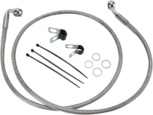 10" Brake Line - Front - Stainless Steel - FXD 00-5