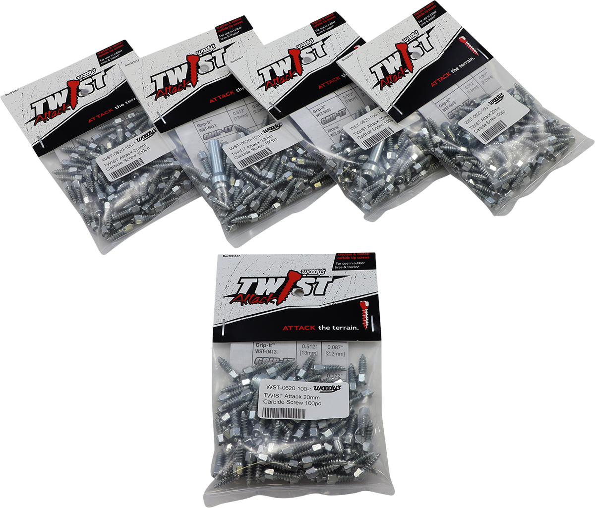 Twist Tire Screws - 20 mm - 500 Pack