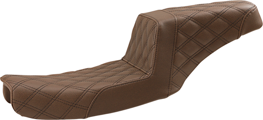 Step Up Seat - Lattice Stitched - Brown - Dyna96488572