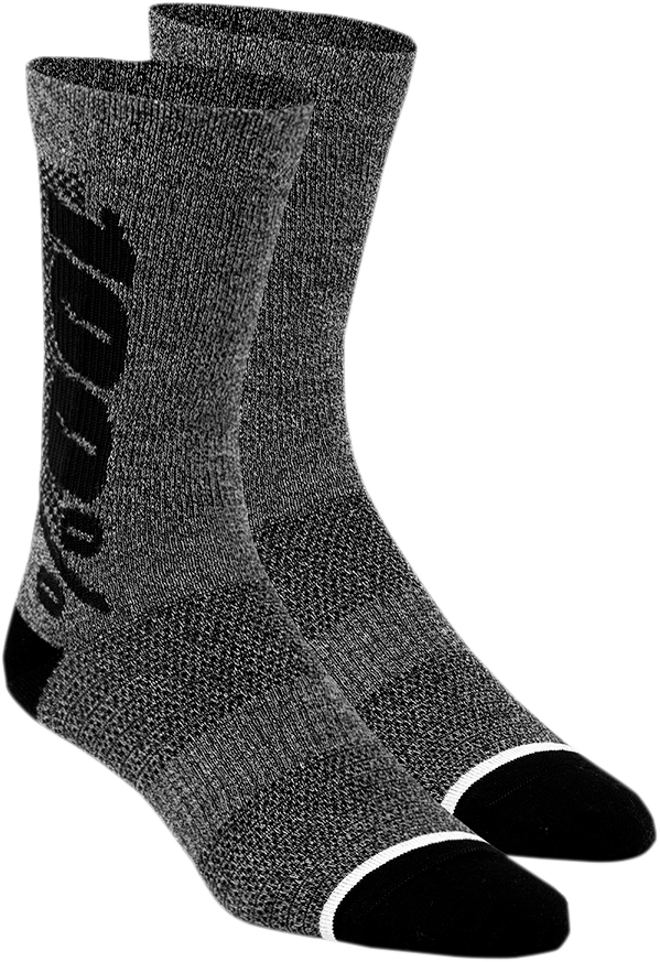 Rythym Merino Performance Socks - Heather Charcoal - Small/Medium