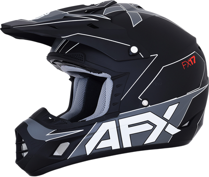 Casco FX-17 Aced - Negro Matte/Blanco