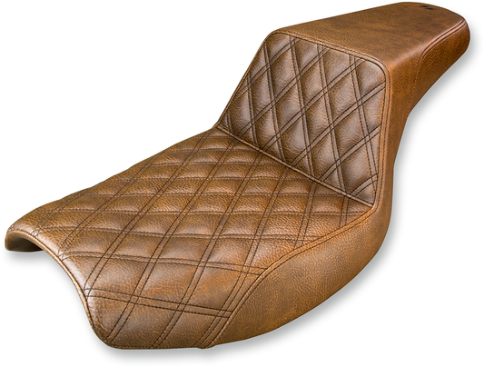 Step Up Seat - Lattice Stitched - Brown - FXR