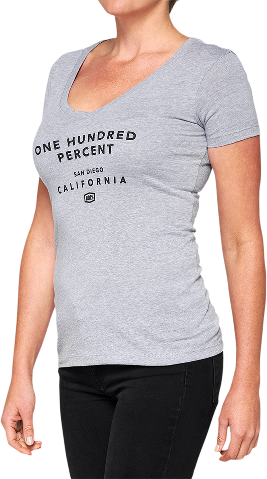 Women's Thorunn V-Neck T-Shirt - Gray - Medium