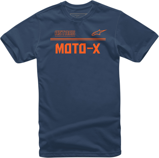 Moto X T-Shirt - Navy/Orange - Medium