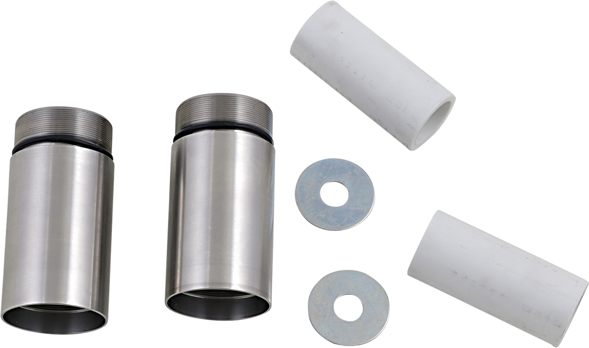 Chrome Fork Tube Extensions - 49 mm Diameter - Extends +3"