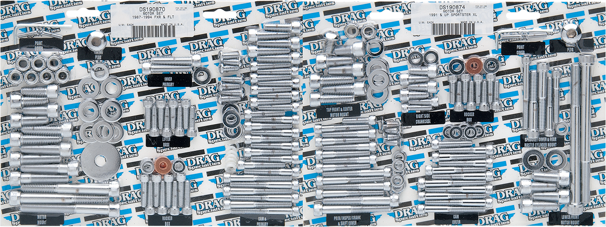 Tornillos del motor allen estriado cromo