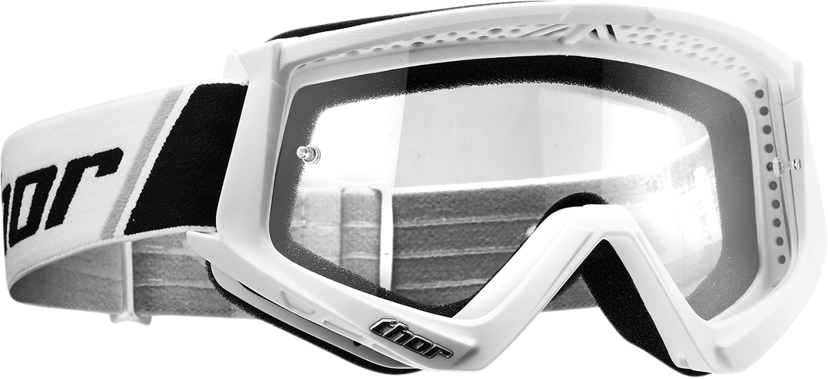 Youth Combat Goggles - White/Black