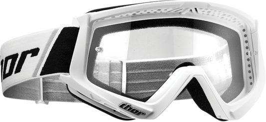 Youth Combat Goggles - White/Black