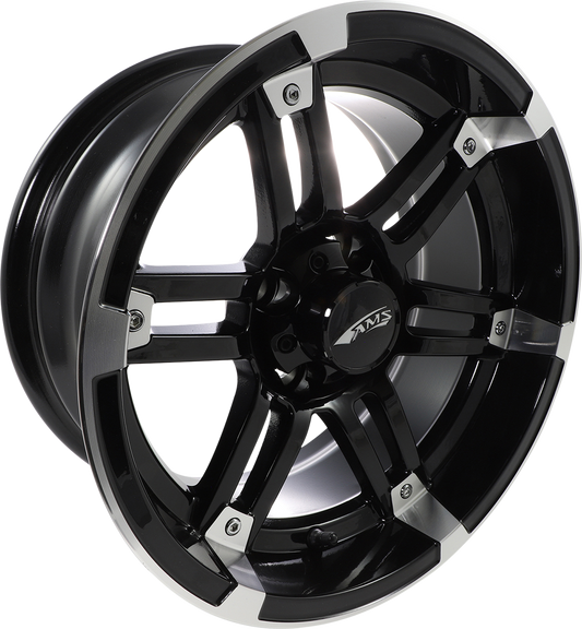 Wheel - Front/Rear - Machined Black - 14x7 - 4/4 - 3+4