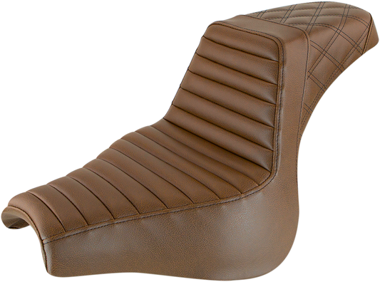 Step Up Seat - Tuck and Roll/Lattice Stitched - Brown63887