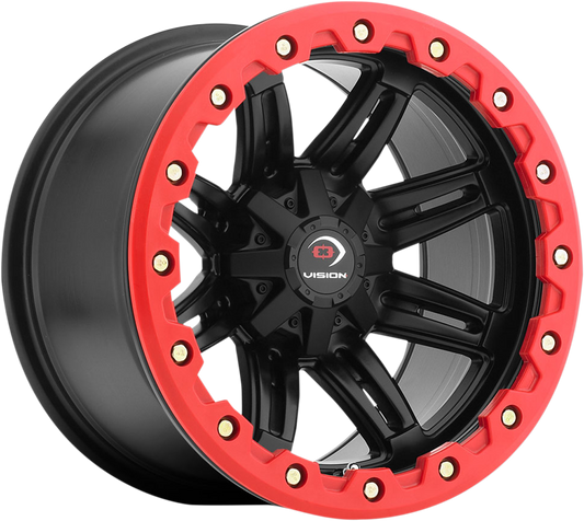 551 Wheel - Rear - 14x10 - 4/110 - 5+5 - Black/Red