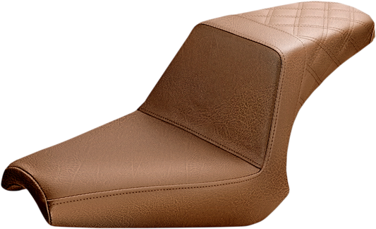 Step Up Seat - Rear Lattice Stitched - Brown