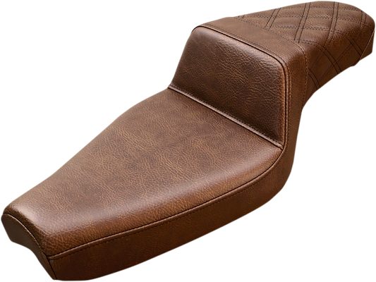 Step Up Seat - Lattice Stitched - Brown - XL