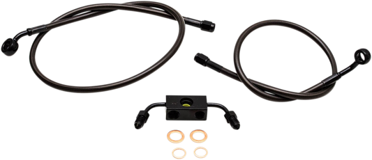 Brake Lines - 15" - 17" Ape Hanger Handlebars - Midnight