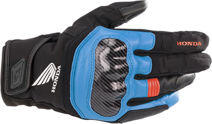 SMX-Z Waterproof Honda Gloves - Black/Blue/Red -  Small