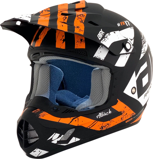 FX-17 Helmet - Attack - Matte Black/Orange - 4XL