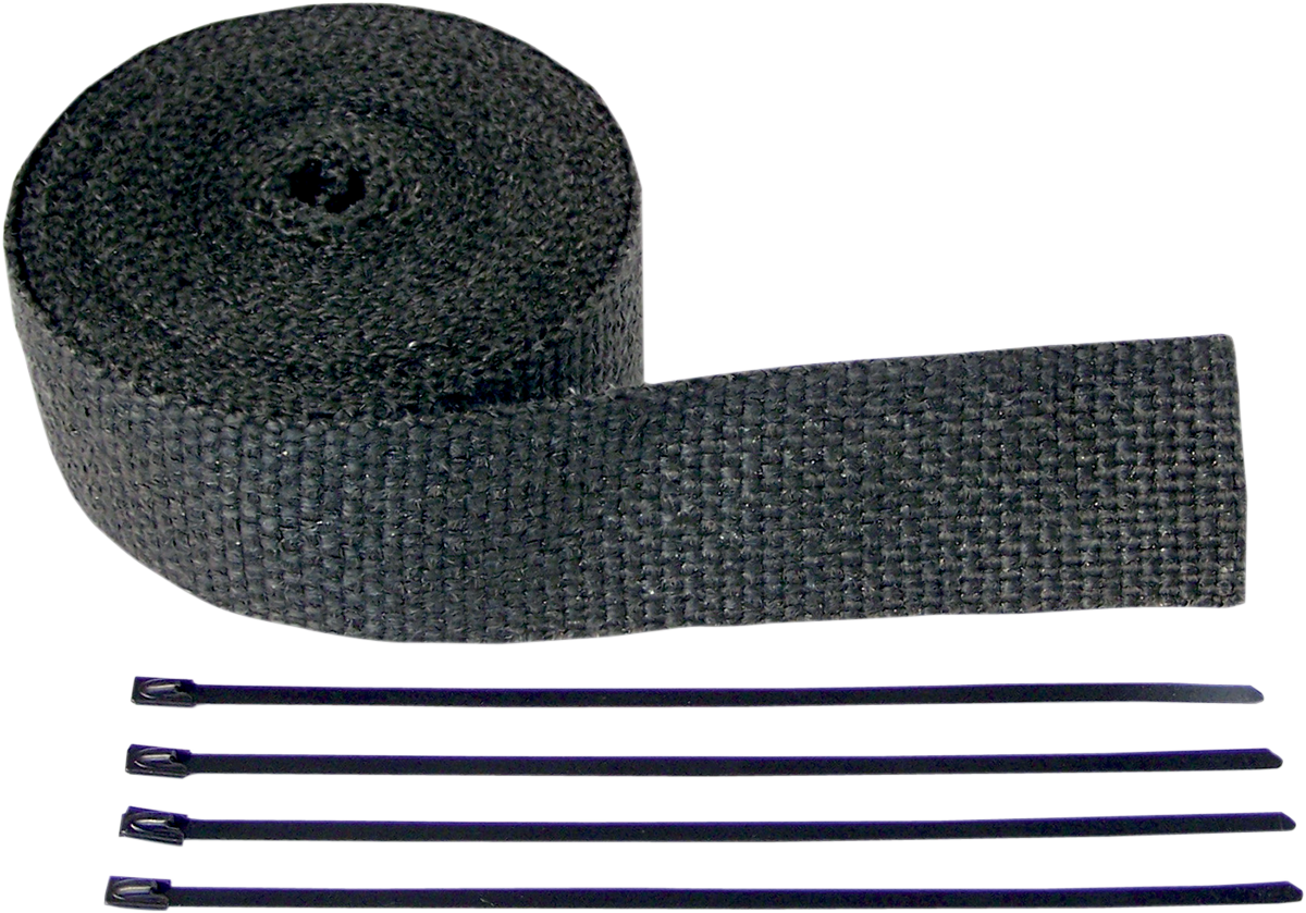 Exhaust Wrap Kit - Black - 2x25