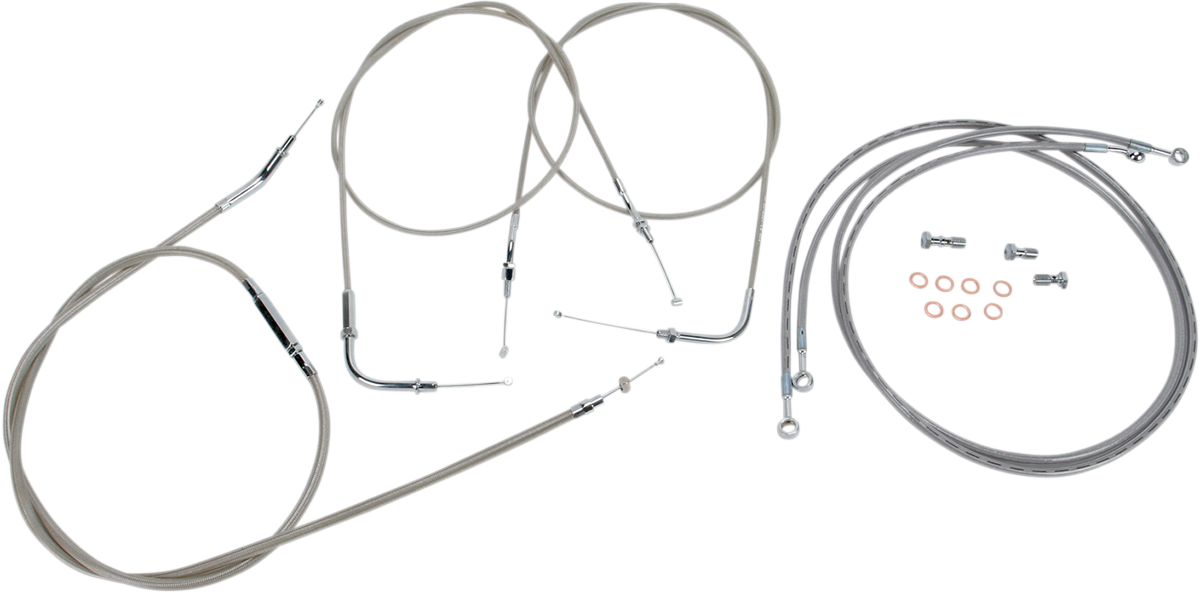 Cable Line Kit - 15" - 17" - '04 - '07 Roadstar - Stainless Steel