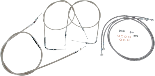 Cable Line Kit - 15" - 17" - '04 - '07 Roadstar - Stainless Steel