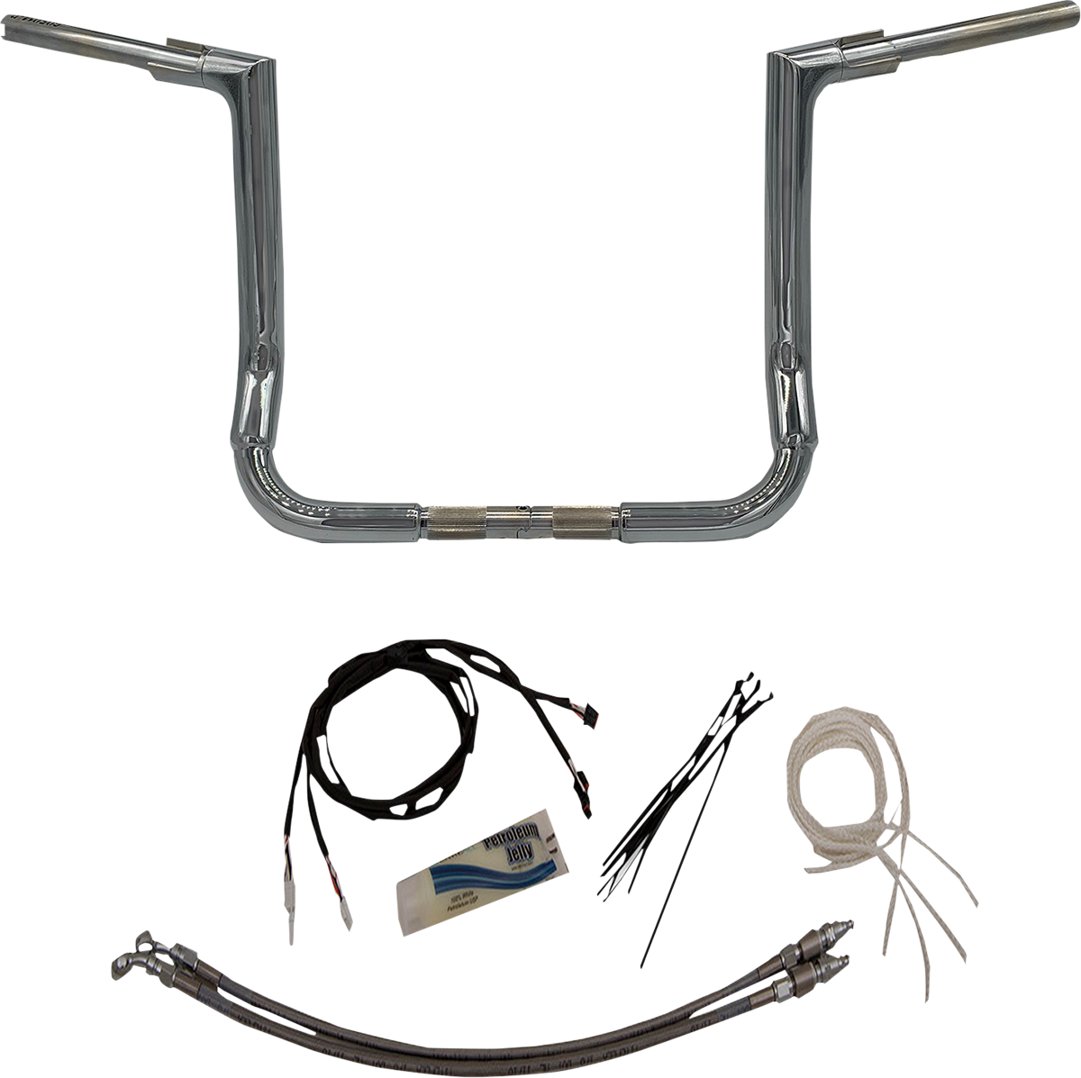 14" Chrome 1-1/2" Flat Top Handlebar Kit27258