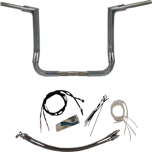 14" Chrome 1-1/2" Flat Top Handlebar Kit27258