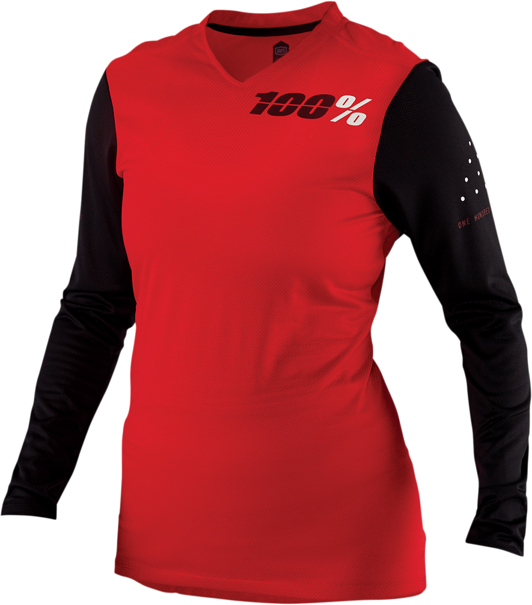 Women's Ridecamp Jersey - Long-Sleeve - Red - Small