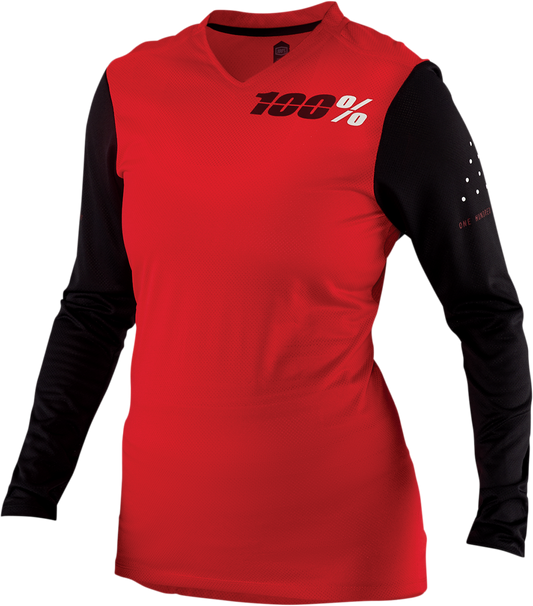 Women's Ridecamp Jersey - Long-Sleeve - Red - Small