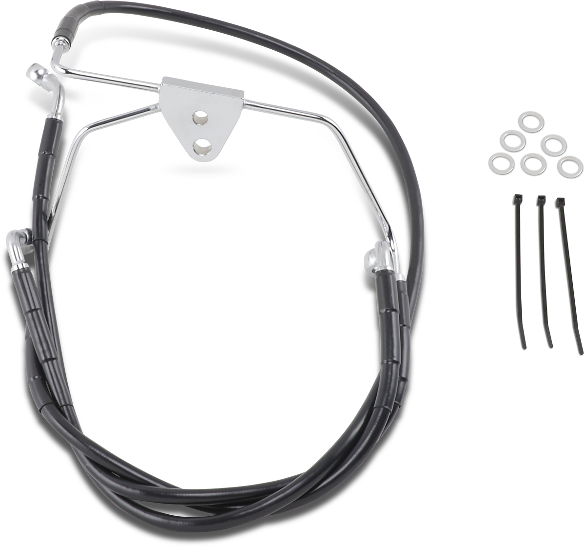 Brake Line - Front - Black - +10" - FLH '96-'07