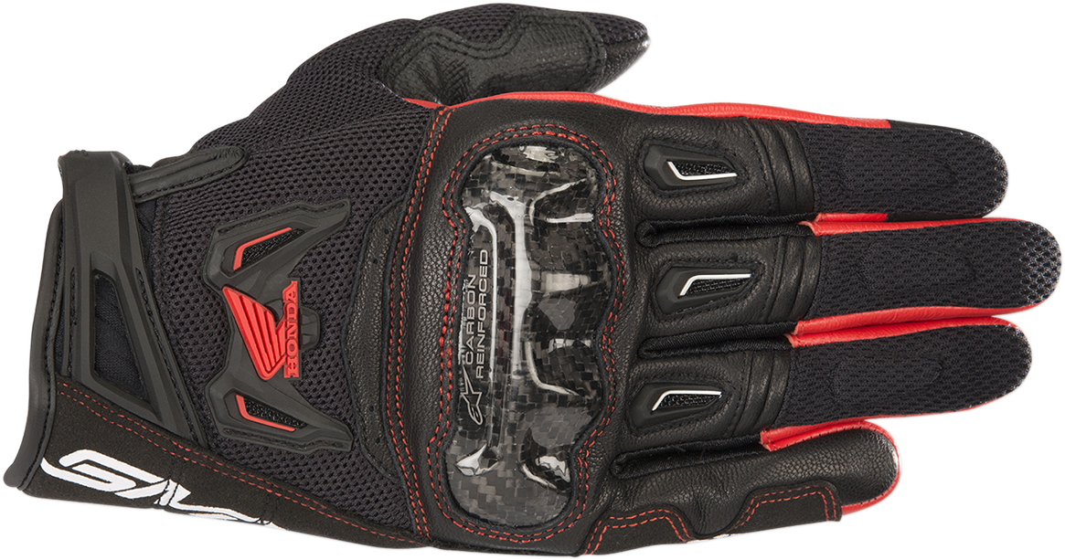 Guantes Alpinestars Honda SMX-2 Air Carbon V2 - Negro/Rojo