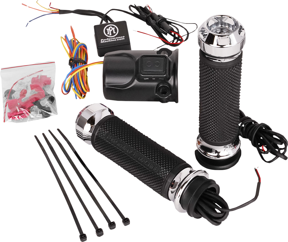 Grips - Apex - Heated - FLTRX - Chrome