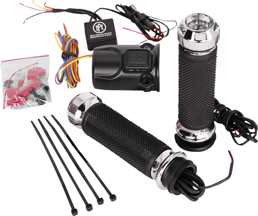 Grips - Apex - Heated - FLTRX - Chrome