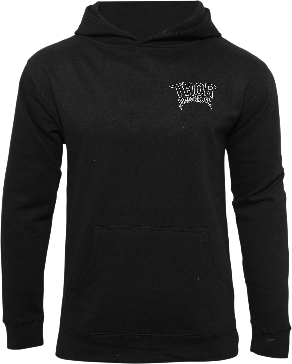 Youth Metal Fleece Pullover - Black - Large