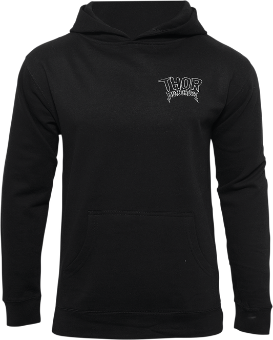 Youth Metal Fleece Pullover - Black - Large