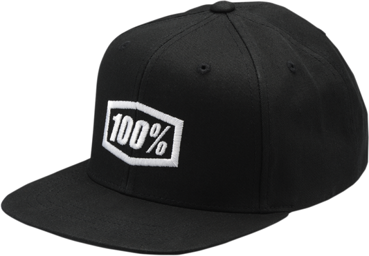 Youth Icon Snapback Hat - Black/White