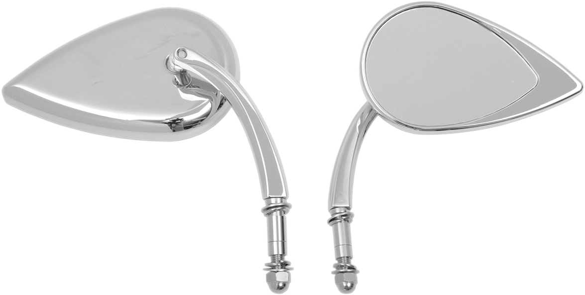 Mirror - Tear Drop - Chrome - Short Stem