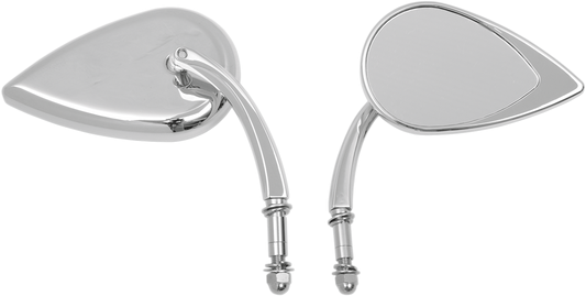 Mirror - Tear Drop - Chrome - Short Stem