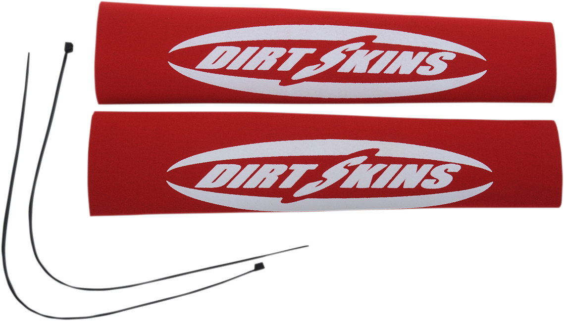 12.25" Standard Dirt Skins™ Fork Covers - 2 mm Neoprene - Red/White