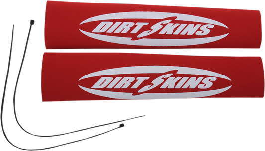 12.25" Standard Dirt Skins™ Fork Covers - 2 mm Neoprene - Red/White