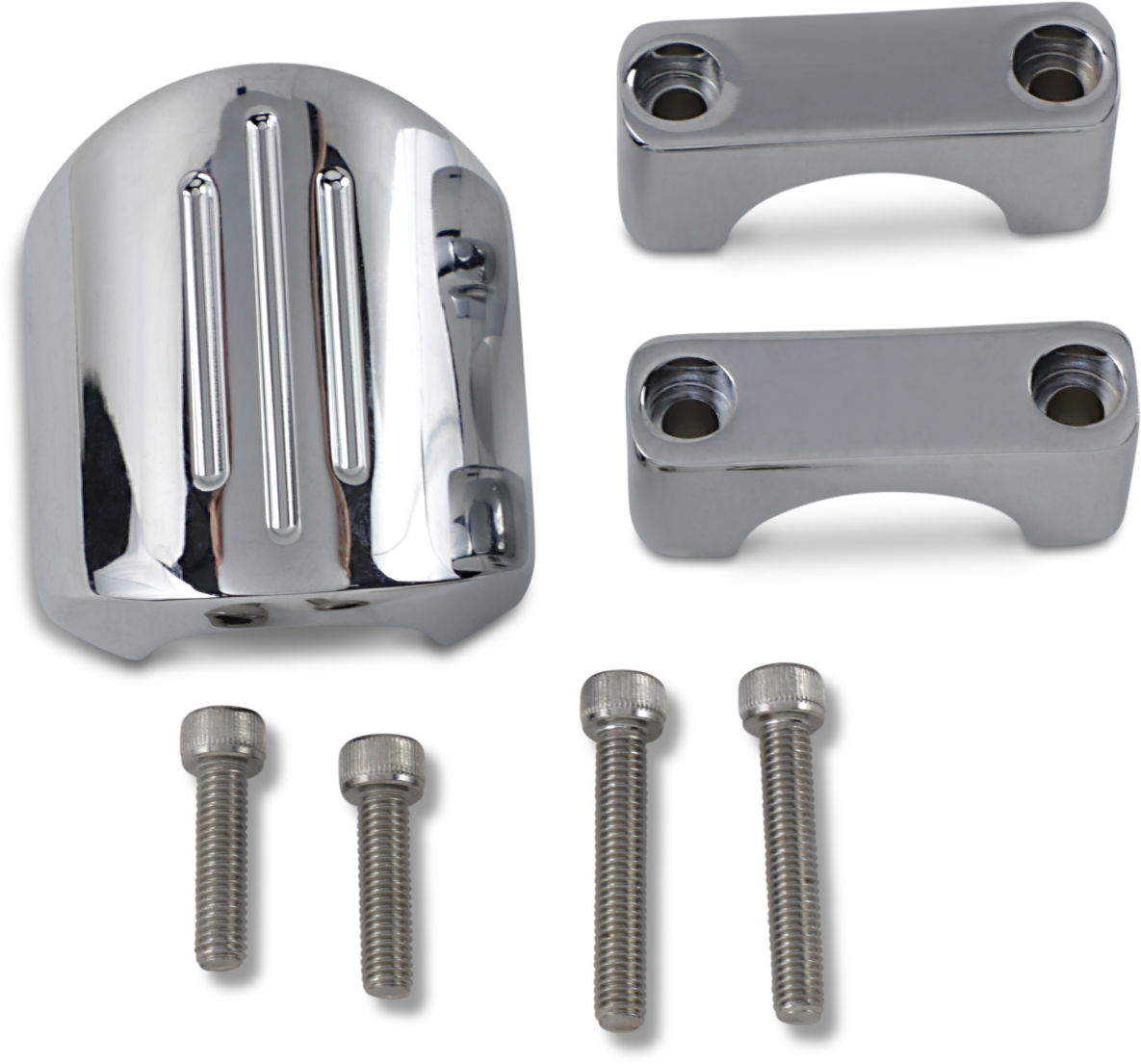 Chrome Clamp Mount - For 1" T-Bar/Riser Handlebar