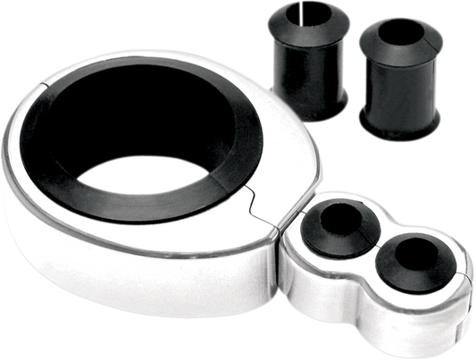 Cable Clamp - Dual - 1-1/4" - 1-1/2" Mounting Diameter - Chrome