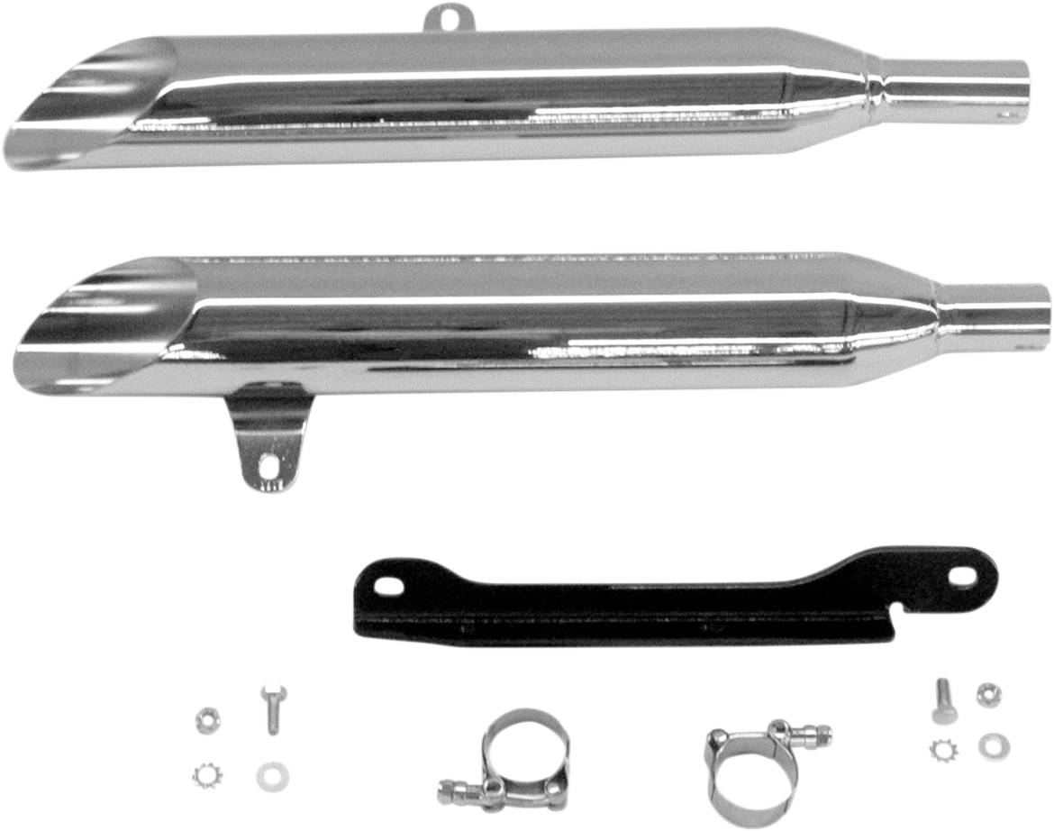 Slashcut Mufflers - Chrome - Roadstar 1600/1700