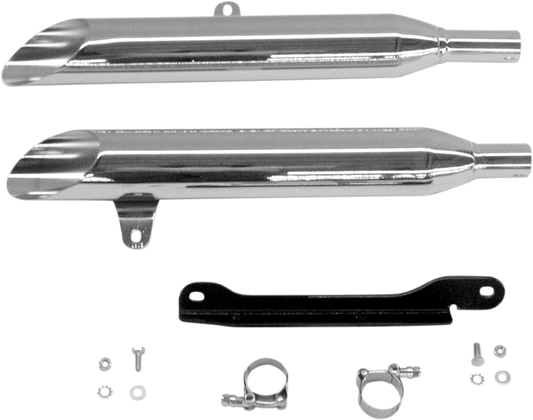 Slashcut Mufflers - Chrome - Roadstar 1600/1700