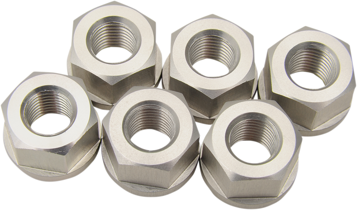 Aluminum Sprocket Nuts - Silver - 10 mm