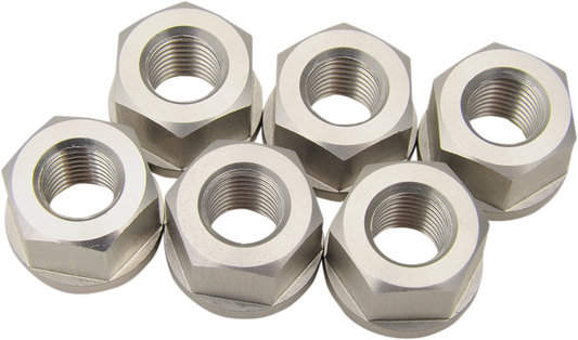 Aluminum Sprocket Nuts - Silver - 10 mm