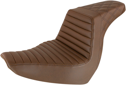 Step Up Seat - Tuck and Roll/Lattice Stitched - Brown1377278