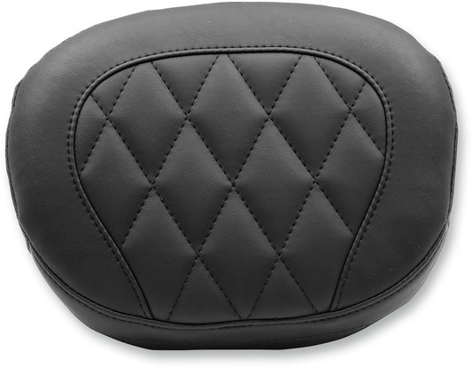 Sissy Bar Pad - Large - Black - Diamond - FXS/FLS