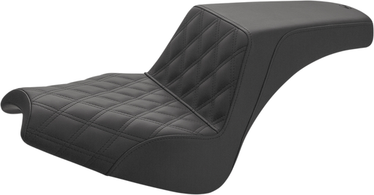 Step Up Seat - Driver Lattice Stitch/Passenger Smooth - Black