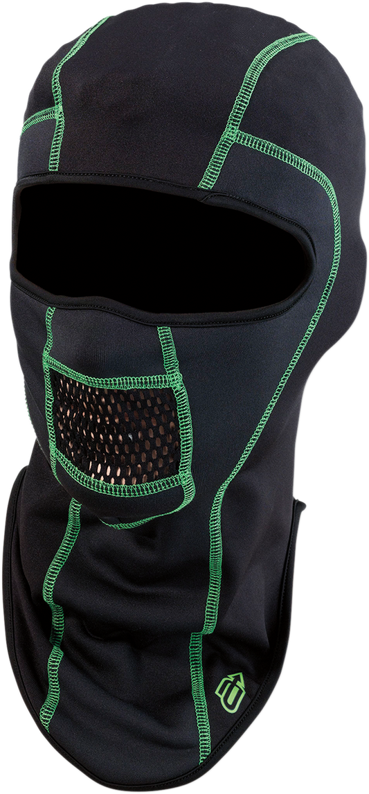Balaclava Pro - Black/Green - Small/Medium
