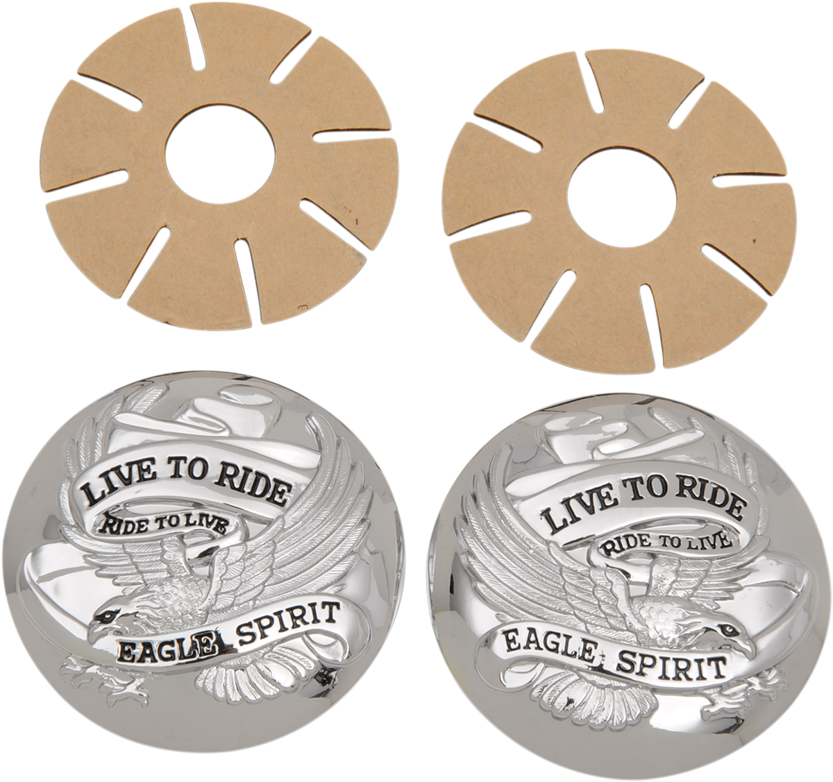 Live to Ride Gas Cap Cover - Chrome