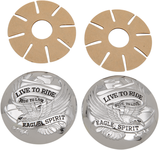 Live to Ride Gas Cap Cover - Chrome